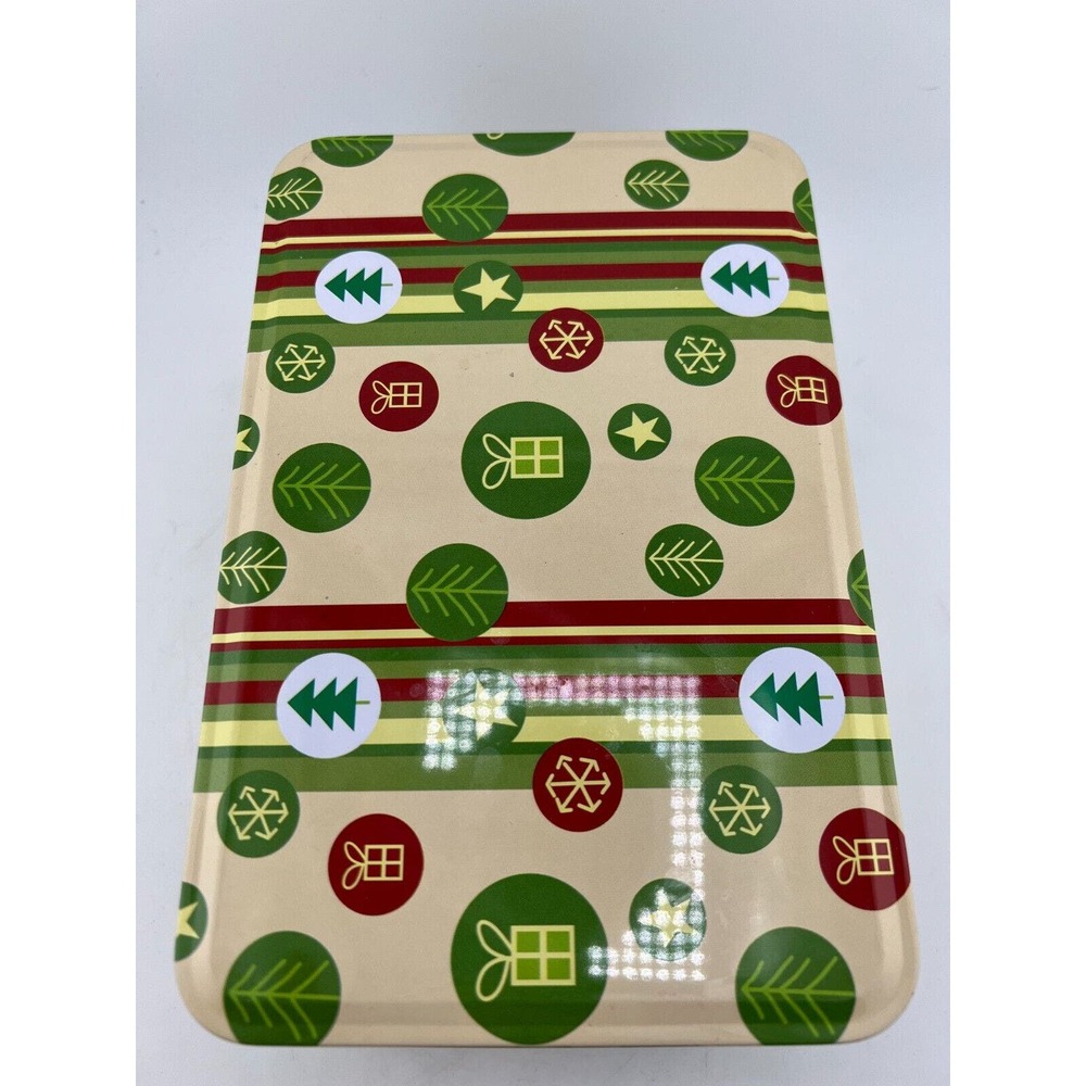 Vintage Christmas Holiday 2 Lbs Cookie Gift Tin
